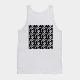 Monochrome Circle Sketch Pattern Tank Top